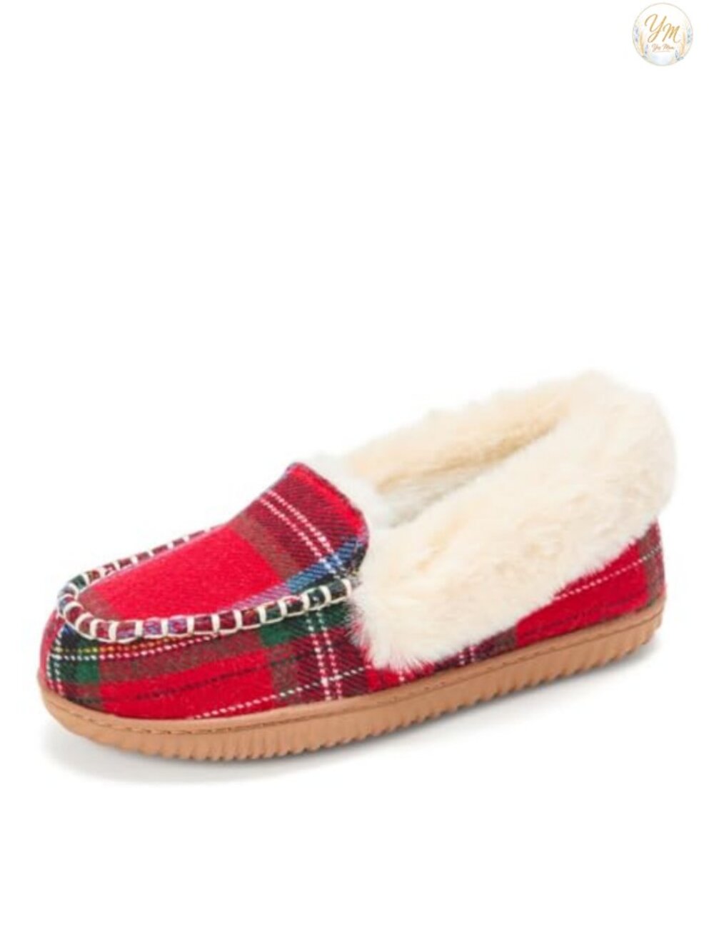 Memory Foam Mocc with Fuzzy Cuff